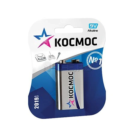 элемент питания алкалиновый космос 6lr61 koc6lr61max1bl