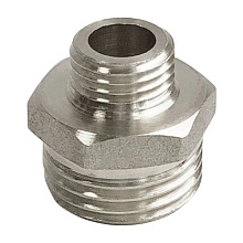Ниппель НИКЕЛИРОВАННЫЙ переходной VALFEX НР 1" - НР 1/2" (130/10) VF.580.N.100.012