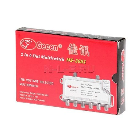 мультисвитч радиальный gesen 2x6 ms-2601