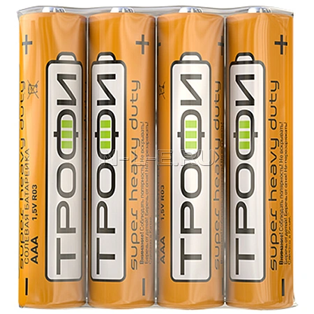 элемент питания трофи shd r03, солевой, ааа, 1.5в