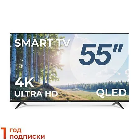 картинка Телевизор Триколор P55QH701, SMART TV, 55", QLED, 4K, черный