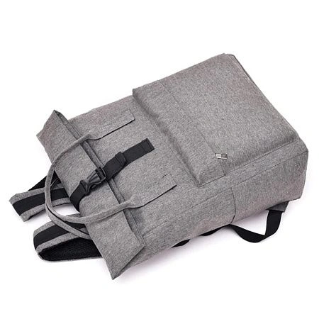 картинка Рюкзак двухлямочный с USB шнуром, серый, 535