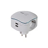картинка Тройник ЭРА 3гн 220V + 2xUSB 2000mA, c заземл, со шт (белый) SP-3e-USB-2A