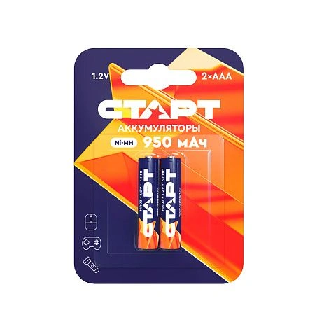 картинка Аккумуляторы СТАРТ HR03 AAA 950mAh Ni-MH BL2 (2 шт. в блистере)