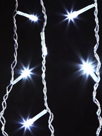 картинка Гирлянда-бахрома CADENA, 50LED, белый цвет, с контроллером, 18038N