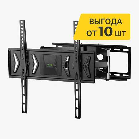 кронштейн наклонно-поворотный триколор amm 1044b черный, диагональ 32"-55"