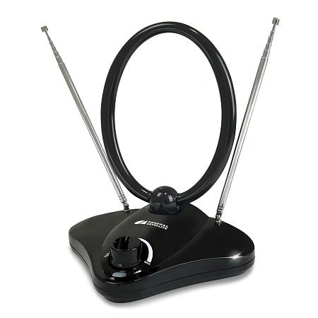 антенна телевизионная комнатная с усилителем мв+дмв uvr-av1000n