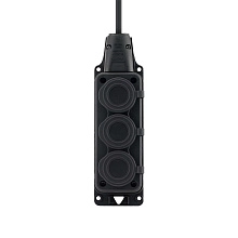 Удлинитель-шнур колодка с крышк. 3гн IP44 CADENA MID 30м сз КГТТ 3*2,5 25А черный CDM USB3ec-3x2,5-30m-B