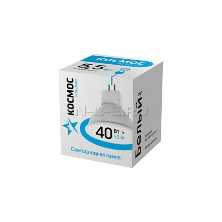 картинка Лампа светодиодная КОСМОС ЭКОНОМИК JCDR 5,5W 220V GU5.3 4500K 4690488027673