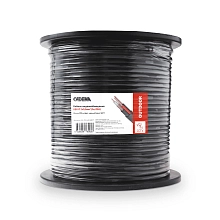 Кабель видеонаблюдения КВК-П-2 2х0,5мм (Cu/ССA), 200м, черный CADENA SOFT KVK-P2-2x0.5SOFT