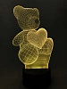 картинка Ночник светодиодный голограмма CADENA Мишка, 7 цветов, 3DBear