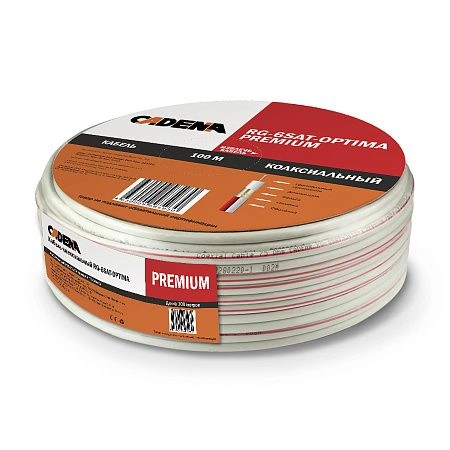 картинка Кабель коаксиальный RG-6SAT-Optima premium CADENA белый