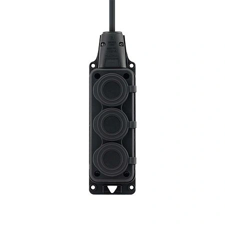 картинка Удлинитель-шнур колодка с крышк. 3гн IP44 CADENA MID 10м сз КГТТ 3*2,5 25А черный