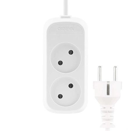 картинка Удлинитель бытовой 2 гн CADENA MID 3м бз ПВС 2*1 10А белый
