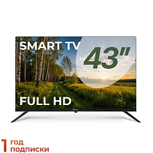 Телевизор Триколор P43FH501, SMART TV, 43", Full HD, черный P43FH501
