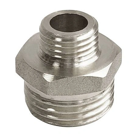 картинка Ниппель НИКЕЛИРОВАННЫЙ переходной VALFEX НР 3/4" - НР 1/2" (220/10)