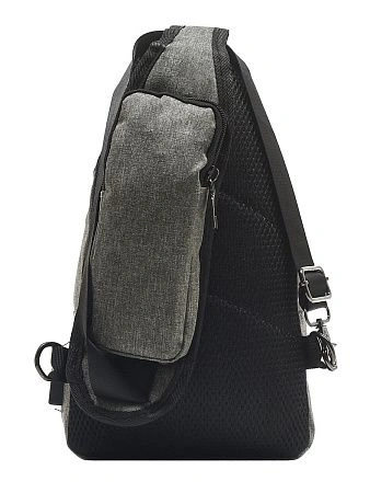 картинка Рюкзак однолямочный с USB шнуром, серый, 602