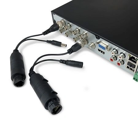 комплект переходников с питанием barton bnc-rj45