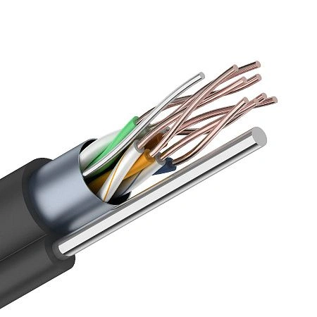 картинка Кабель LAN CADENA PRO FTP4-CAT5e OUT 305 м, черный с тросом