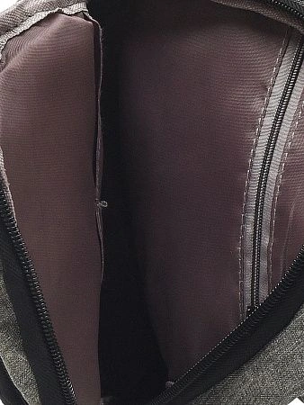 картинка Рюкзак однолямочный с USB шнуром, серый, 602