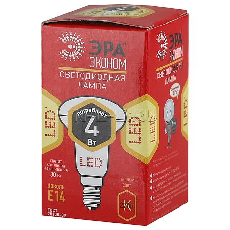 картинка Лампа светодиодная ЭРА Эко. рефлектор ЭРА LED smd R39-4w-827-E14 ECO.