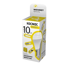 Лампа светодиодная КОСМОС SMART A60 10W 220V E27 3000K 4690488026997 LksmLEDSD10wA60E2730