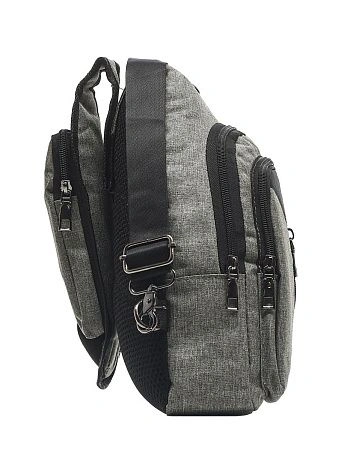 картинка Рюкзак однолямочный с USB шнуром, серый, 602