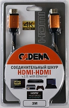 Шнур HDMI-HDMI v.2.0  3м CADENA HDMI 3m Cadena