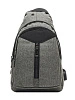 картинка Рюкзак однолямочный с USB шнуром, серый, 602