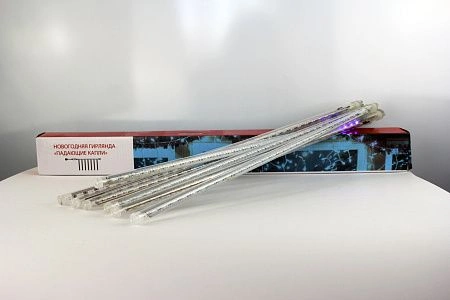 картинка Гирлянда падающие капли, синего цвета, 240LED