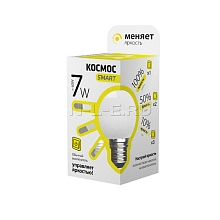 Лампа светодиодная КОСМОС SMART GL45 7W 220V E27 3000K 4690488027796 LksmLEDSD7wGL45E2730