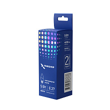 Лампа светодиодная Триколор LED C37 5Вт 6500K E27 LED-TR-C375w6KE27