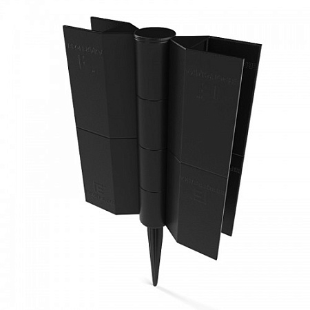картинка Шарнир угловой (стыковочный) для грядок и клумб, 225*30, пластик, черный